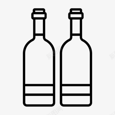 酒红葡萄酒白葡萄酒图标图标