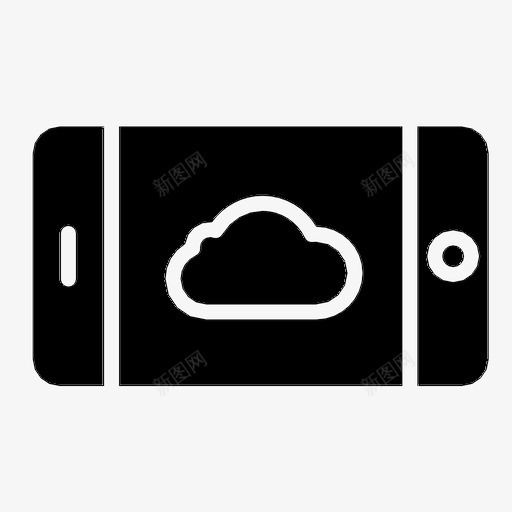 在线存储应用程序云图标svg_新图网 https://ixintu.com icloud 云 在线存储 应用程序 智能手机 移动