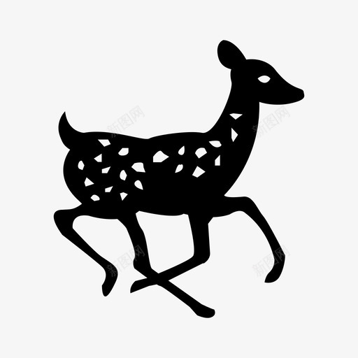 麋鹿动物圣诞节图标svg_新图网 https://ixintu.com 动物 圣诞系列 圣诞节 麋鹿