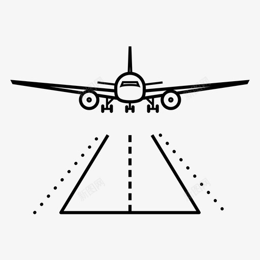 着陆飞机机场图标svg_新图网 https://ixintu.com 机场 着陆 跑道 飞机 飞机旅行