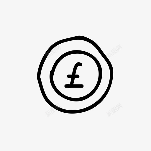 英镑硬币银行英镑图标svg_新图网 https://ixintu.com 手绘 英镑 英镑硬币 货币 金融 银行