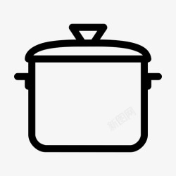 大锅烹饪汤锅大锅烹饪图标高清图片