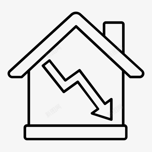 房地产泡沫下跌图标svg_新图网 https://ixintu.com 下跌 价格 住房 市场 房地产 房地产概述 泡沫