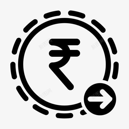 汇款印度卢比付款图标svg_新图网 https://ixintu.com 付款 卢比 印度卢比 汇款