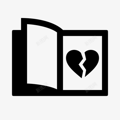 杂志破碎的心书宣传册图标svg_新图网 https://ixintu.com 书 宣传册 杂志破碎的心 浪漫 破碎的心