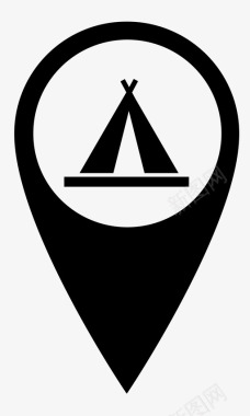 露营地点营地地图图标图标
