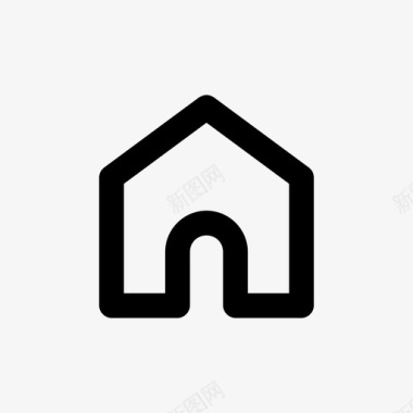 住宅建筑物住宅按钮图标图标