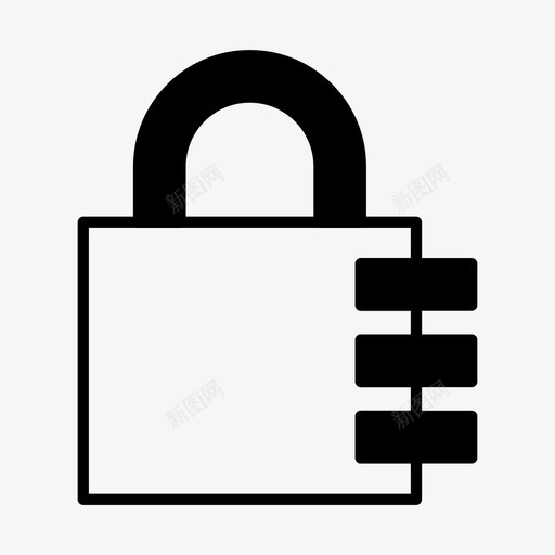 锁密码保护图标svg_新图网 https://ixintu.com 保护 安全 实心 密码 锁