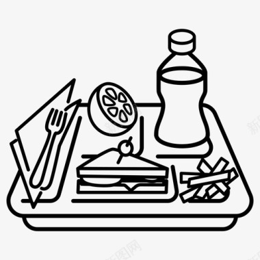 餐盘自助餐自助餐厅图标图标