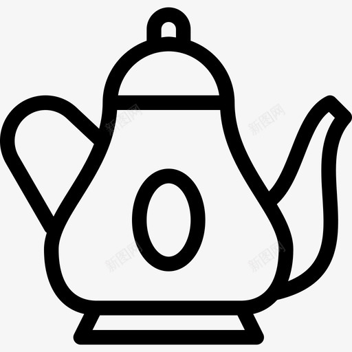 茶壶饮料玻璃图标svg_新图网 https://ixintu.com 复古线图标 玻璃 茶壶 饮料