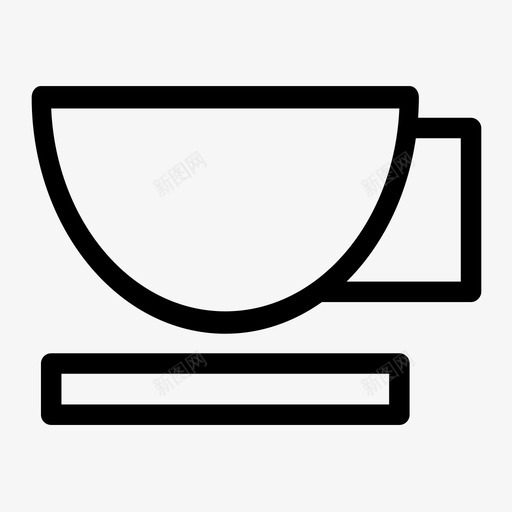 马克杯自助餐厅咖啡图标svg_新图网 https://ixintu.com 厨房 咖啡 杯子 玻璃 自助餐厅 马克杯
