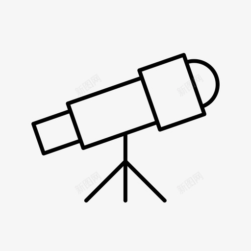 望远镜教育实验图标svg_新图网 https://ixintu.com 学习 学校 实验 教育 望远镜 科学