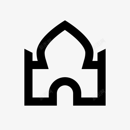 印度菜泰姬陵寺庙图标svg_新图网 https://ixintu.com 印度菜 印度餐厅 寺庙 泰姬陵 餐厅类别