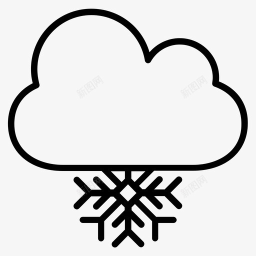 雪圣诞节云图标svg_新图网 https://ixintu.com 下雪 云 冬天 圣诞节 美味的冬天 雪 预报