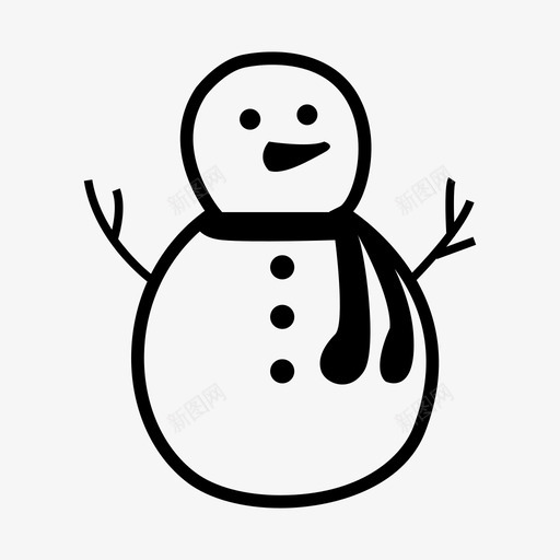 雪人圣诞节圣诞系列图标svg_新图网 https://ixintu.com 圣诞系列 圣诞节 雪人