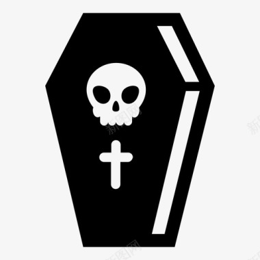 棺材骨头死人图标图标