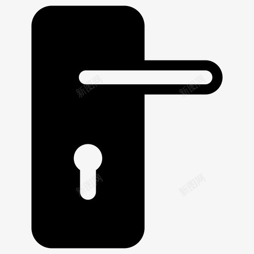 门锁门把手家具图标svg_新图网 https://ixintu.com 保安 安全 家具 门把手 门锁