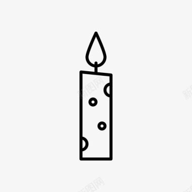 圣诞蜡烛庆祝节日图标图标