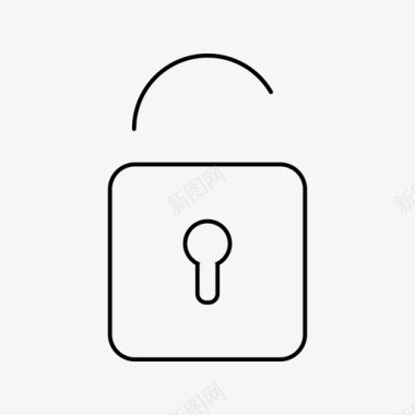 解锁访问钥匙孔图标图标