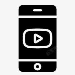 YouTube的应用程序标识手机视频应用程序手机图标高清图片