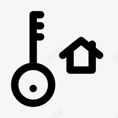 房子钥匙中介经纪人图标图标