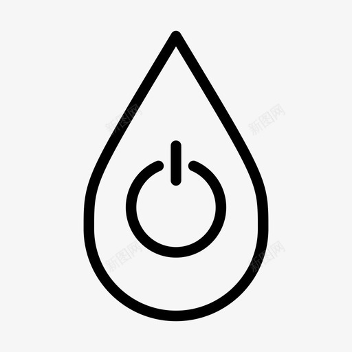 动力液滴能量水图标svg_新图网 https://ixintu.com 动力液滴 水 水滴 能量