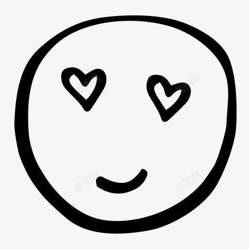 爱可爱表情图标svg_新图网 https://ixintu.com 可爱 快乐 手绘 爱 表情 表情符号