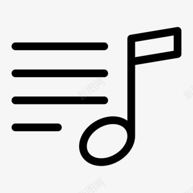 音乐播放列表音频音符图标图标