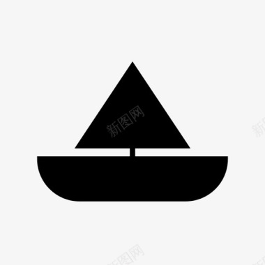 帆船旅行航海图标图标
