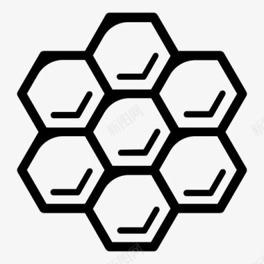 蜂巢蜜蜂蜡图标图标
