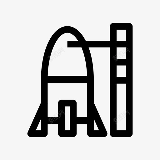 发射台地点火箭图标svg_新图网 https://ixintu.com 发射井 发射台 发射场 地点 建筑物和地标轮廓图标集 火箭