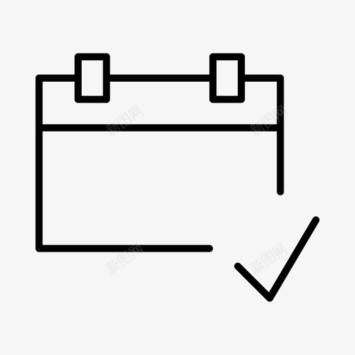 批准日历接受复选标记图标svg_新图网 https://ixintu.com 事件 复选标记 批准日历 接受 日历精简 日期