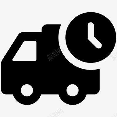 快速送货送货车货运卡车图标图标