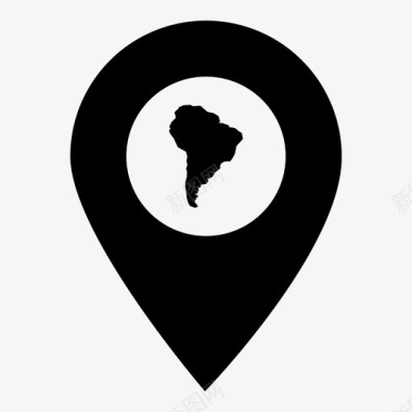 南美洲大陆地图图标图标