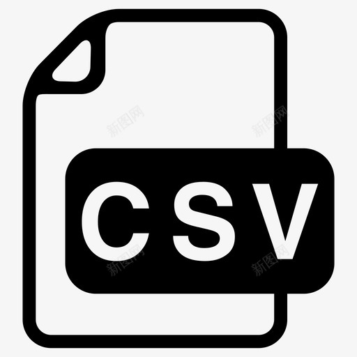 csv逗号分隔值文件扩展名图标svg_新图网 https://ixintu.com csv 文件扩展名 文件格式 文件类型 逗号分隔值