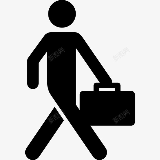 商人拎着手提箱走路人们纽约图标svg_新图网 https://ixintu.com 人们 商人拎着手提箱走路 纽约