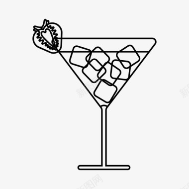 代奎里鸡尾酒饮料玻璃杯图标图标