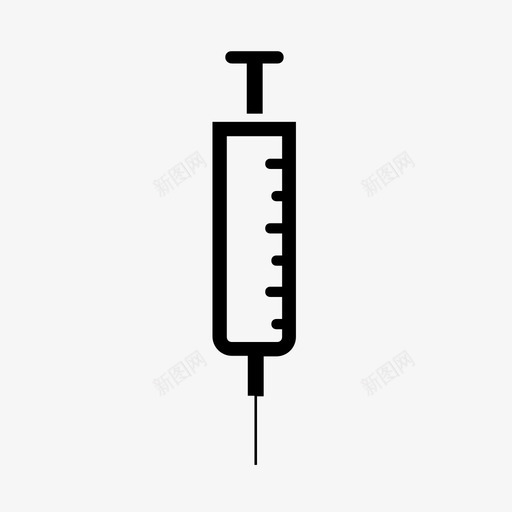 注射器治疗药物图标svg_新图网 https://ixintu.com 基本医疗药房保健 治疗 注射 注射器 药物