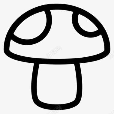 蘑菇真菌绿色图标图标