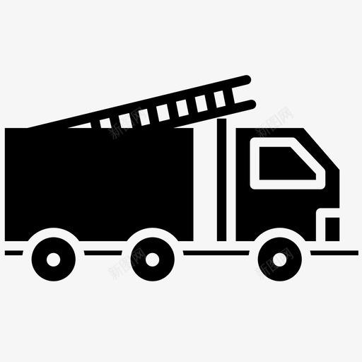 消防车消防员救援图标svg_新图网 https://ixintu.com 云梯车 救援 消防员 消防车