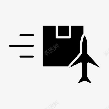 空运商业交货图标图标