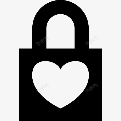 带心形的锁安全装置钥匙和锁图标svg_新图网 https://ixintu.com 安全装置 带心形的锁 钥匙和锁
