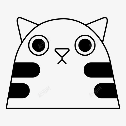 斑纹猫宠物雨天故事图标svg_新图网 https://ixintu.com 宠物 斑纹猫 雨天故事