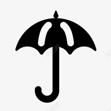 伞打开的伞雨图标图标