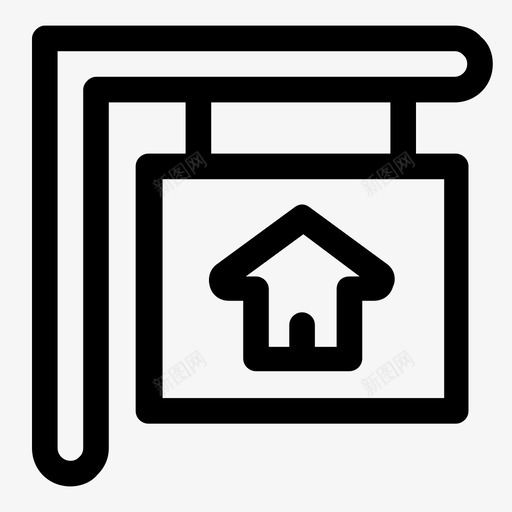 出售标志房屋位置图标svg_新图网 https://ixintu.com 位置 出售标志 房地产 房屋 指针 点