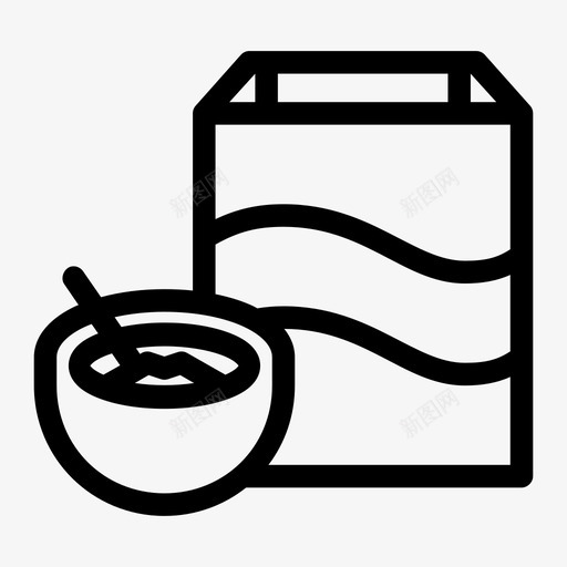 早餐盒碗食物图标svg_新图网 https://ixintu.com 套餐 早餐盒 碗 食物 餐食