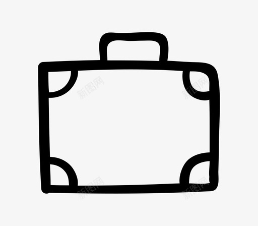 手提箱包手绘图标svg_新图网 https://ixintu.com 包 度假 手提箱 手绘 旅行
