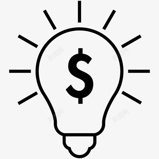 灯泡成本财务计划图标svg_新图网 https://ixintu.com 创新 想法 成本 灯泡 财务计划