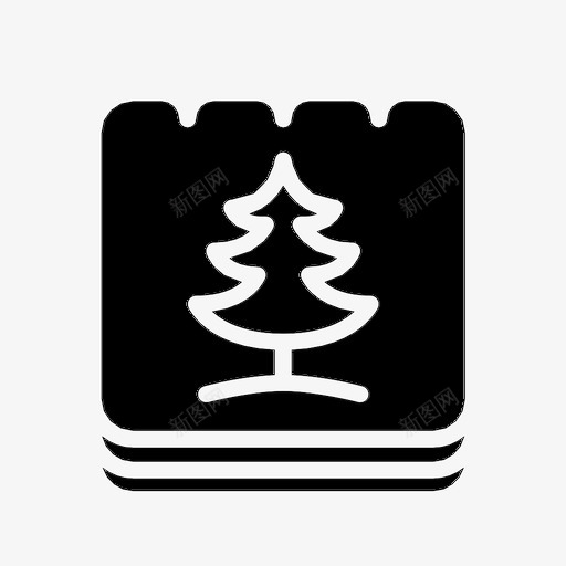 圣诞节日历日期图标svg_新图网 https://ixintu.com 圣诞节 新年 日历 日期 树