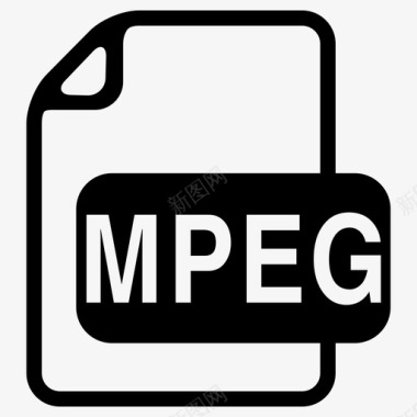 mpeg文件扩展名文件格式图标图标